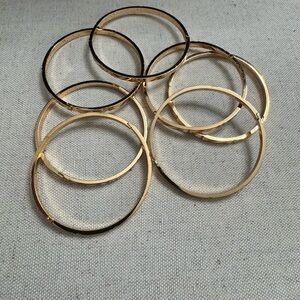 Classic Gold Stackable Bangle Bracelet Set